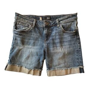 Kut from the Kloth Catherine Boyfriend Shorts with Distressed Cuffed Hem